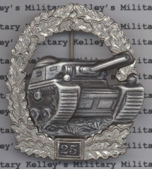 1957 Panzer Assault Badge 25 Engagements